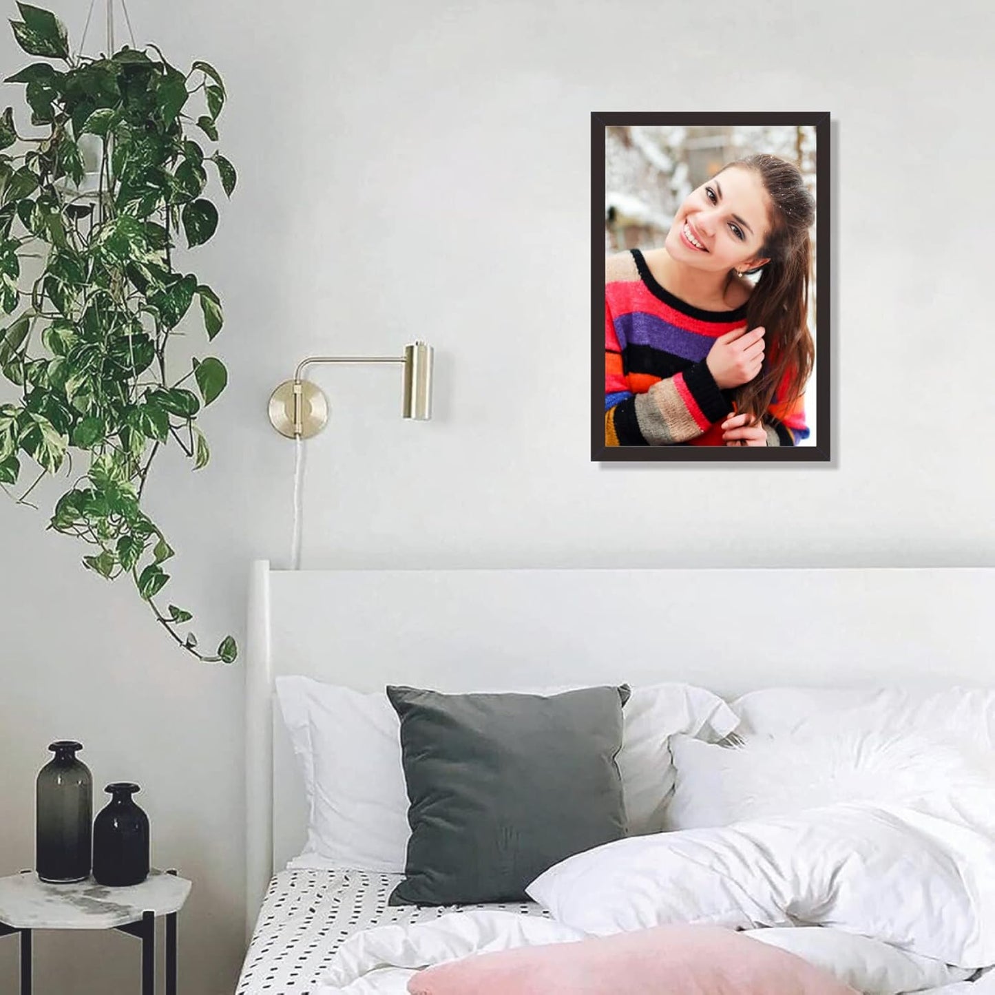 Customized Photo Frames With Photo Upload, Personalised Wall Room And Home Decor Gift (Portrait), Engineered Wood,, 12 x 8 Inch