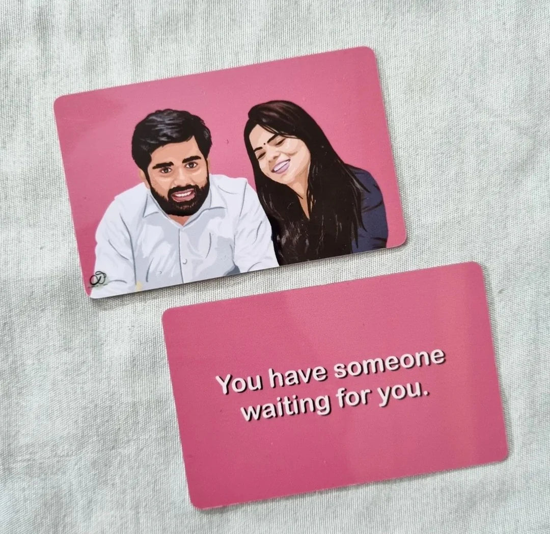Customized Wallet Card - Your Photo, Illustration Or Bitmoji, Message, Spotify Song Code Backside Best For Special Occasion Gift For Loved One For Thanksgiving (Your Upload)