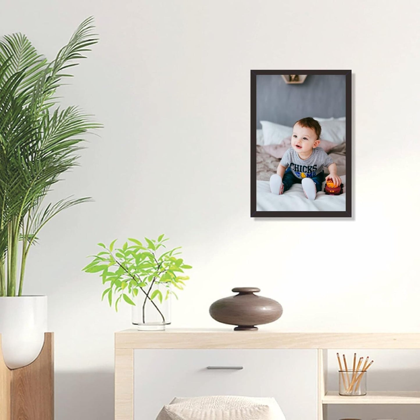Customized Photo Frames With Photo Upload, Personalised Wall Room And Home Decor Gift (Portrait), Engineered Wood,, 12 x 8 Inch