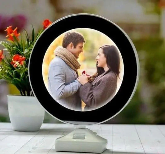 Magic Mirror Photo Frame with Light Photos Gift Personalized Customized Frames for Valentines Day Gifts, Anniversary, Birthday and Home Decor.
