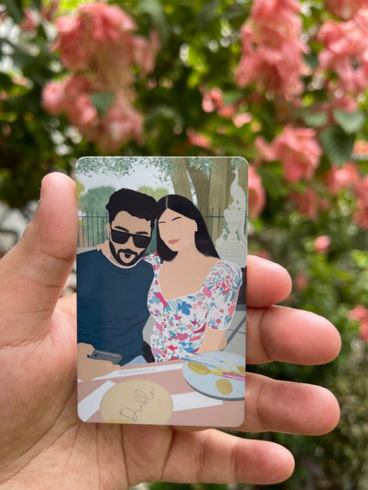 Customized Wallet Card - Your Photo, Illustration Or Bitmoji, Message, Spotify Song Code Backside Best For Special Occasion Gift For Loved One For Thanksgiving (Your Upload)