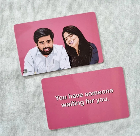 Customized Wallet Card - Your Photo, Illustration Or Bitmoji, Message, Spotify Song Code Backside Best For Special Occasion Gift For Loved One For Thanksgiving (Your Upload)