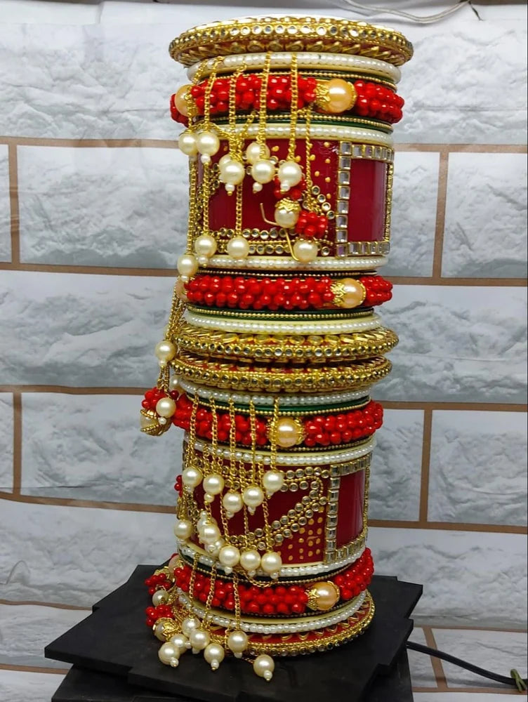 Personalized Chuda For Woman Customized Bangles Set With Names And Photo-Bangles For Brides Couple Photo And Name Bangles